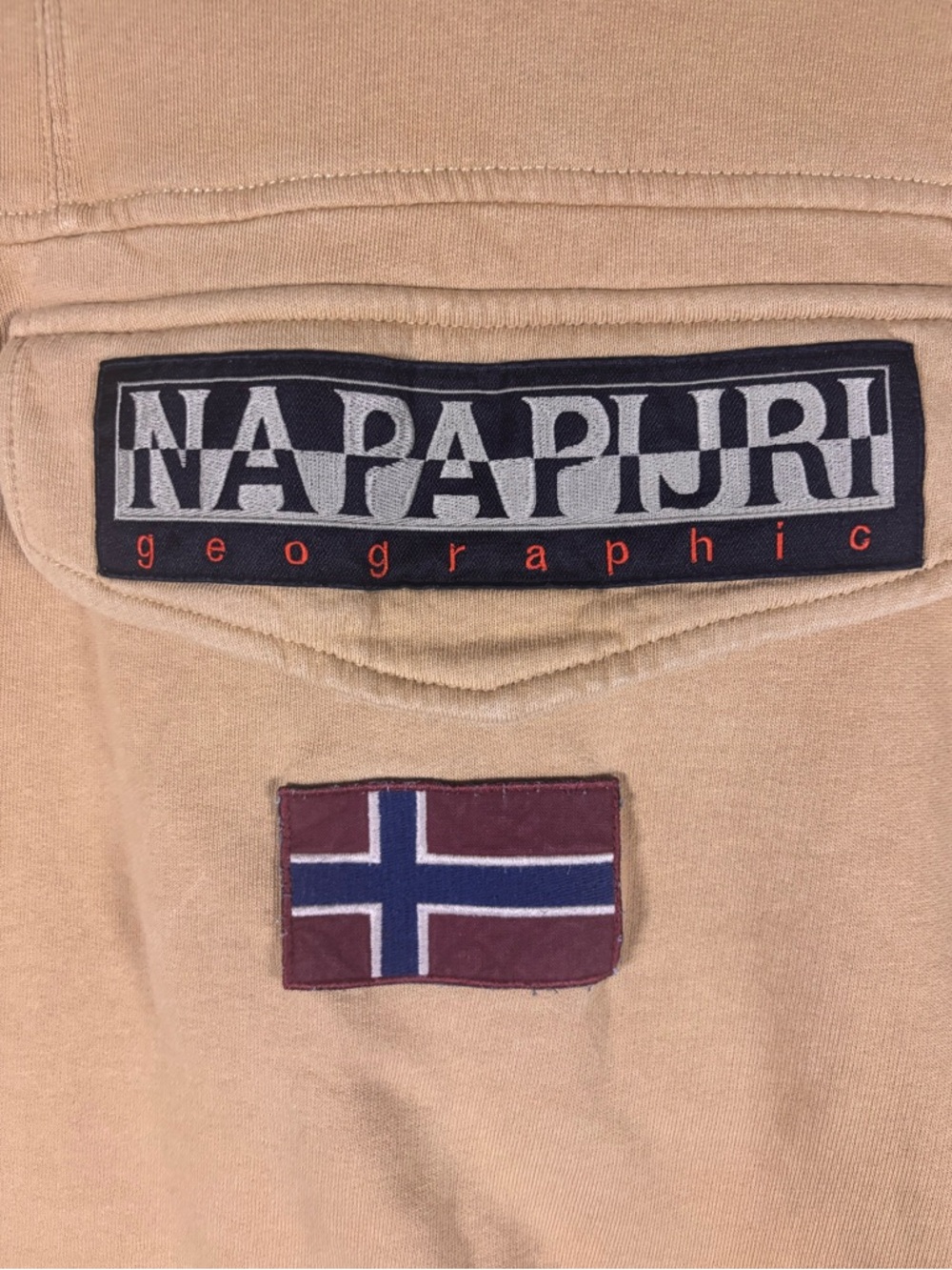 Napapijri Burgee hoodie Size XL Faded Mustard Yellow - Picture 3 of 7